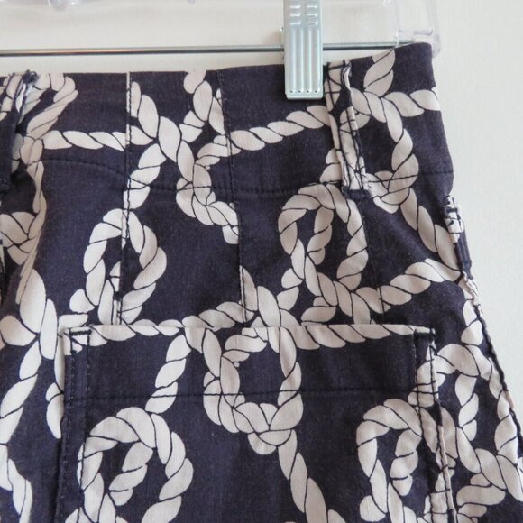 ANTHROPOLOGIE MAEVE The Colette Nautical Rope Wide Leg Cropped Linen Blend Pants - Picture 14 of 16